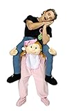 K332467 Carry ME Huckepack trag Mich Baby Kostüm rosa Einheitsgröß