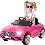 Actionbikes Motors Kinder Elektroauto Mercedes Benz CLS 350 - Lizenziert - Rc 2,4 Ghz Fernbedienung - Led - Soundmodul - Elektro Auto für Kinder ab 3 Jahre - Kinderauto Spielzeug (Pink)