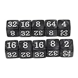 Zahlenwürfel, Lehrwürfel aus Kunststoff für Brettspiele (Black)