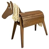 Meppi Outdoor-Pferd für den Garten - Holzpferd für Kinder aus wetterfestem Holz