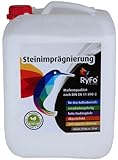 RyFo Colors Steinimprägnierung 5l (Größe wählbar) - Stein-Versiegelung, verarbeitungsfertig, Abperleffekt mit Langzeitschutz