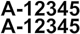 Samunshi® Bootskennzeichen Aufkleber Bootsnummer 2x10cmhoch schwarz