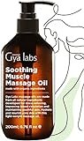 Gya Labs Beruhigendes Massageöl zur Muskelentspannung & Entspannung – Mit Eukalyptus, Pfefferminz, Zimtrinden, Zitronengras, Jojoba & Arganöl – Massage öle für die Massagetherapie (200 ml)