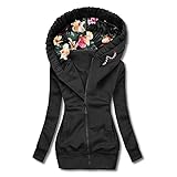 Blingko Damen Kapuzenpullover Zip Up Hoodie Jacke Übergangsjacken Geeignet Parka Leicht Gemütliche Kapuzenjacke Herbst Winter Übergangsmantel Mode Outdoormäntel Funktionsmäntel