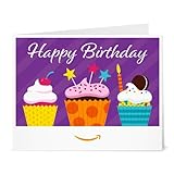 Amazon.de Gutschein zum Drucken (Happy Birthday Cupcakes)