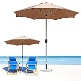 TianWlio Patio Patio 6 Gartentisch Sonnenschirm Rib Paceme Beach Market Home Textilien Hocker Metall Balkon (Coffee, One Size)