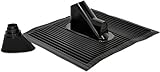 TechniSat Alu Dachziegel Set (mit Gummitülle zur wasserdichten Mast- und Kabeldurchführung 450 x 500mm) schwarz