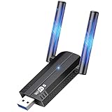 KiWiBiRD WLAN USB 3.0 Stick WiFi Adapter für PC, 1300Mbps Dual Band 5G Hz 2.4G Internet Empfänger Dongle mit 5dBi Antenne Kompatibel mit Computer Desktop Laptop Windows 11/10/8.1/7/Vista/X