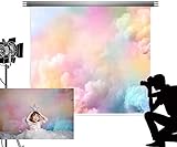 Kate Hintergründe 2.2x1.5m Sky Clouds Fotografie Hintergründe Sweet Girl Verträumte Regenbogenfarben Hintergrund Mikrofaser Studio Hintergründe für Fotografie