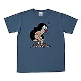 LOGOSH!RT - DER KLEINE MAULWURF Retro Comic Herren T-Shirt STONE BLUE Gr. S (L111)