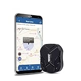 TKMARS GPS Tracker Mini GPS Tracker Auto Starke Magnetische Wasserdicht mit Freier Anwendung von Mehreren Alarmen Standby bis Zu 32 Tage