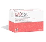DAOhead - Nahrungsergänzungsmittel - DAO-Mangel - Histamin-Intoleranz - 60 effiziente und leicht verdaubare magensaftresistente Kapseln - Verdauungsenzyme
