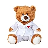 Teddybär Doktor 23 cm braun Arzt Kittel