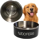 WOOFERS Antischlingnapf für Hunde - Aluminium/Metall Slow Feeder/Anti Schling Napf - Großer Interaktiver und Waschbarer Napf für Langsame Fütterung mit Antirutsch Boden