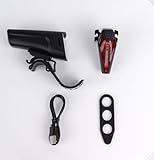 Fahrradlicht Set USB-aufladbar I StVZO zugelassene Fahrradbeleuchtung mit LED-Scheinwerfer & Rücklicht I Automatikmodus & Akkuanzeige I Wasserdicht IPX5 I Fahrrad Licht vorne & Fahrrad Rück