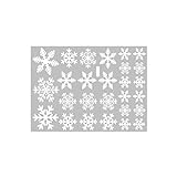 MOVAWAKY Mit Schneeflocken verzierte weiße Fensteraufkleber eignen Sich für alle Szenen im Winter Gelb (White, One Size)