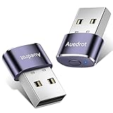 AUEDROT Mouse Jiggler Nicht Nachweisbar USB Mouse Mover mit Schaltertaste, Metall Maus Beweger Automatisch Maus Jiggler mit 2 Jiggler-Modi, Plug & Play, Hält Laptop Wach, Lila, 2 PCS