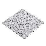 UPP Gartenplatten 30x30 cm | Stein | Wetterfester Bodenbelag, Bodenfliese, Klickfliese für Balkon, Garten & Terrasse | einfach, schnell und praktisch verlegt | outdoor | Kunststoff | Inhalt: 6 T