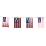 Boland 44951 - Flagge USA, Girlande, Länge 4 m, Dekoration, Fasching, Themenparty, Mottoparty