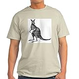 CafePress - Känguru-T-Shirt in Aschgrau – T-Shirt aus 100 % Baumwolle. Gr. M, natur