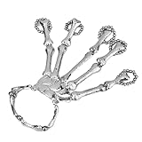 iplusmile Skelett Ring Hand - Legierung Skelett Hand Armband Silber - Einzigartige Kreative Punk Stil Handkette für Männer Frauen Cosplay Kostüm