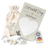 Creatastic® Gutschein selbst gestalten [Gutscheinkarte Puzzle mit Säckchen] 24-teilig | Geburtstagskarte | personalisierte Geschenke Idee | Geburtstagsgeschenk | Gutschein Geburtstag