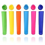 Eisformen Silikon,Eisform Eis am Stiel BPA Frei, Deckel Wassereis Formen Popsicle,Perfekt für Kinder und Erwachsene (6 Stück)
