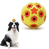 Nobleza Hundespielzeug Ball, Hundeball mit Zahnpflege-Funktion, Snackball Intelligenz Spielzeug, 100% Naturkautschuk Kauspielzeug, Hundespielball für Große & Kleine Hunde, Robuster Hunde Ball Ø 8cm