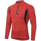 MEETWEE Herren Radtrikot Fahrradtrikot Langarm, Fahrradbekleidung Radshirt Fahrradshirts für Männer, Atmungsaktive Cycling Jersey Schnell Trocknen Radsport Bekleidung