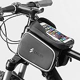 Fahrrad Gepäckträgertasche Wasserdicht Fahrradtasche TPU Touchscreen Folie Große Kapazität Aufbewahrungstasche mit Kopfhörerloch Geeignet für Smartphones unter 6,2 Zoll