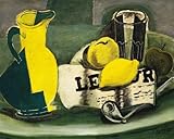GYTRI CGFHJ Georges Braque Poster Stillleben Leinwand Malerei Abstrakte Wandkunst 《Wasserkocher und Zitrone》Bild Georges Braque Drucke Für Wohnkultur 90x60cm ung