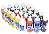 24 x Acrylfarben Set je 500 ml, ausgewählte Farbpalette, original MAGI strahlende Künstler Acrylfarbe