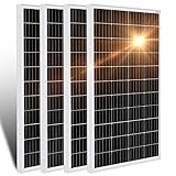 DCHOUSE Solarpanel 480W 12V Monokristallin Solarpanel ideal für Wohnmobil, Gartenhäuse, Boot, Hohe Effizienz Photovoltaik Mono Solarzelle (4 Pcs 120W)