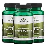 3x Swanson Full Spectrum Muira-Puama | 400 mg hochdosiert | 90 Kapseln je Behälter (insg. 270 Stück) | Muira Puama Wurzel Extrakt Root Ptochopetalum Olacoides | Nahrungsergänzungsmittel (3er Pack)