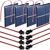 RUNCCI-YUN 4 Stück 1.5V 0.65W 60X80mm Mikro-Mini-Solar-Panel-Zellen Sonnenkollektor für Sonnenenergie, Heimwerken, DIY, Wissenschaft Projekte - Spielzeug - Akku-Ladegerät Polykristallin Solarpanel