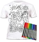 Splat Planet Einhorn-T-Shirt-Malvorlagen mit 10 ungiftigen, waschbaren Zauberstiften – färben Sie Ihr eigenes T-Shirt, färben und auswaschen und erneut färben Kindergeburtstag (9-11 Years)