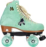 Moxi Lolly Set Pro Retro Figure Quad Skate Rollschuhe Wildleder (Floss Teal, Moxi 8 EU 40-41)