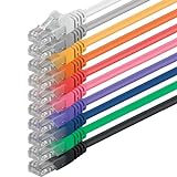 0,5m - 10-Farben - (PACK) - CAT.6 CAT6 Ethernet-Lan-Netzwerk-Kabel 1000Mbit/s Patchkabel