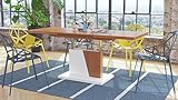 Design Couchtisch Tisch Grand Noir Erle - Weiß matt stufenlos höhenverstellbar ausziehbar 120 bis 180cm Esstisch