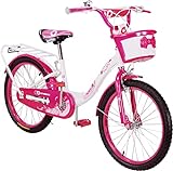 Actionbikes Kinderfahrrad Daisy 20 Zoll - Kinder Fahrrad für Mädchen - Ab 4-9 Jahren - V-Brake Bremse - Kettenschutz - Luftbereifung - Fahrräder - Laufrad - Kinderrad (Daisy 20 Zoll)