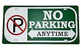 Schild mit Aufschrift 'No Parking Anytime' mit Pfeilen, Parkverbot, 30,5 x 15,2 cm, Metall, 'Do Not Park', rostfreies Aluminium, wetterfest, langlebig, einfach zu montieren, für den Innen- und