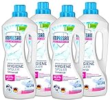 Impresan Hygiene-Spüler Universal: Wäsche-Desinfektion – Desinfektionsspüler gegen Bakterien, Pilze, Viren - 4 x 1,5L im praktischen Vorteilspack
