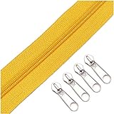 10M 25 Farben Nylon Spule Reißverschluss Masse mit 20Pcs Zipper Slider-Supplies 111 Yellow 3#, 10M