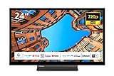 Toshiba 24WK3C63DAW 24 Zoll Fernseher/Smart TV (HD Ready, HDR, Alexa Built-In, Triple-Tuner, Bluetooth) - Inkl. 6 Monate HD+ [2023]