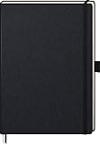 Brunnen 105528805 Notizbuch Kompagnon Klassik (Hardcover, 21 x 29,4 cm, kariert, 192 Seiten) 1 Stück, schwarz