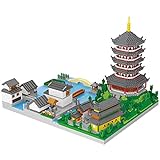 DWXN Architektur West Lake Modell Bausteine, Nano Mini Ziegel Chinesische Wahrzeichen Modularer BAU Set, Geschenk für Erwachsene Kinder 7200pcs