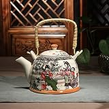 Teekanne Große Kapazität Porzellan-Teekanne mit Filterhaus Wasser Chinesischen Kung Fu Kessel 900ml Teuchte Drinkware Teapot (Color : 6)