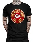 Kansas-City Chiefs vs. Tampa-Bay Buccaneers Playoffs American Football NFL Super Bowl 55 Bucs Herren Männer T-Shirt | Schwarz | XXL