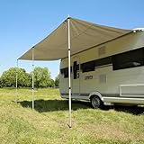 your GEAR Caravan Cotton Tarp TC 450 x 240 - Wohnwagen Sonnendach inkl. Aufstellstangen, Baumwoll-Sonnenseg