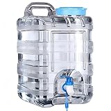 fukixuz Wasservorratsbehälter,Wasserkanister Camping,Camping-Wassertanks,Wasserbehälter für Küche, RV, Van, Camping, Schule, Krankenhaus, Outdoor, GartenEimer mit Wasserhahn(28L A)